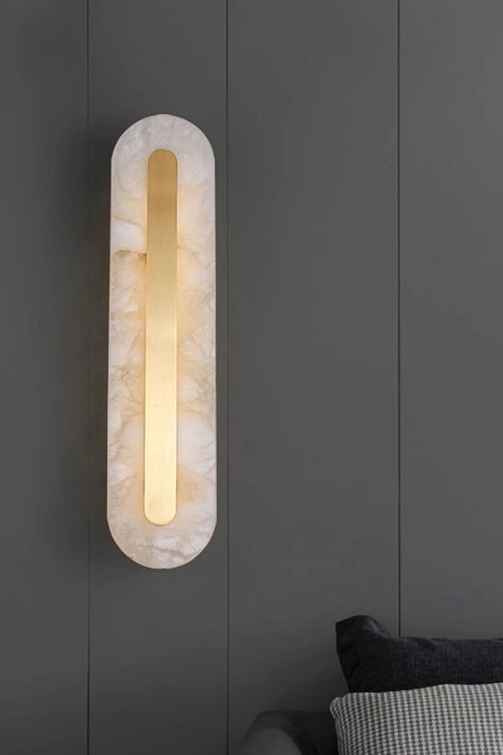 Alabaster Rounded Wall Lamp