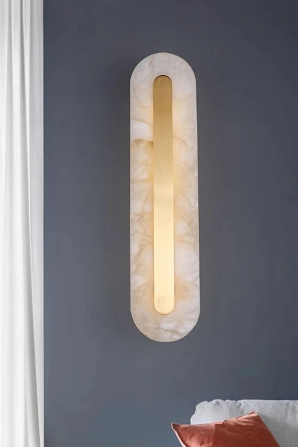 Alabaster Rounded Wall Lamp