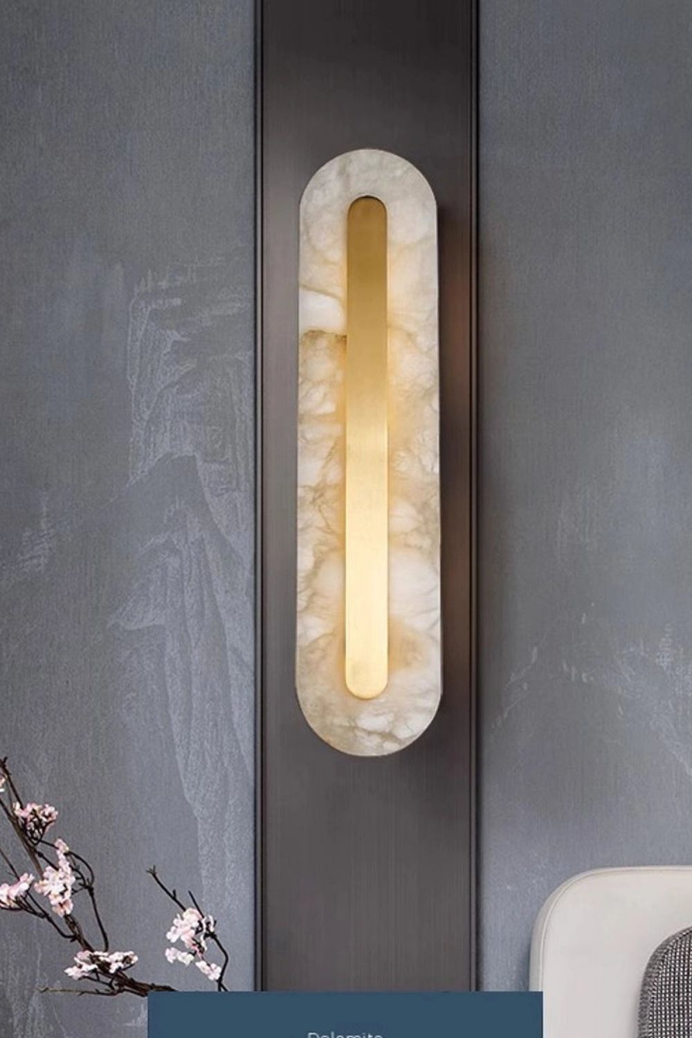 Alabaster Rounded Wall Lamp