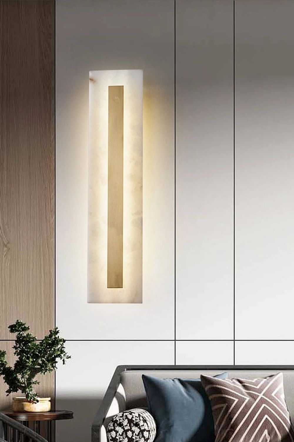 Alabaster Rounded Wall Lamp