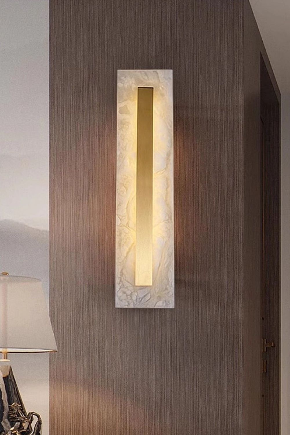 Alabaster Rounded Wall Lamp