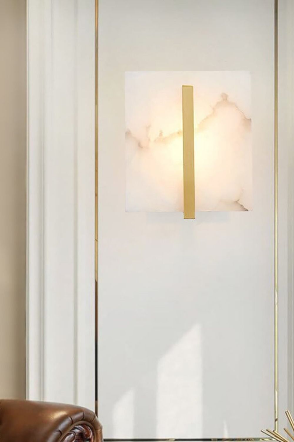 Alabaster Square Wall Sconce