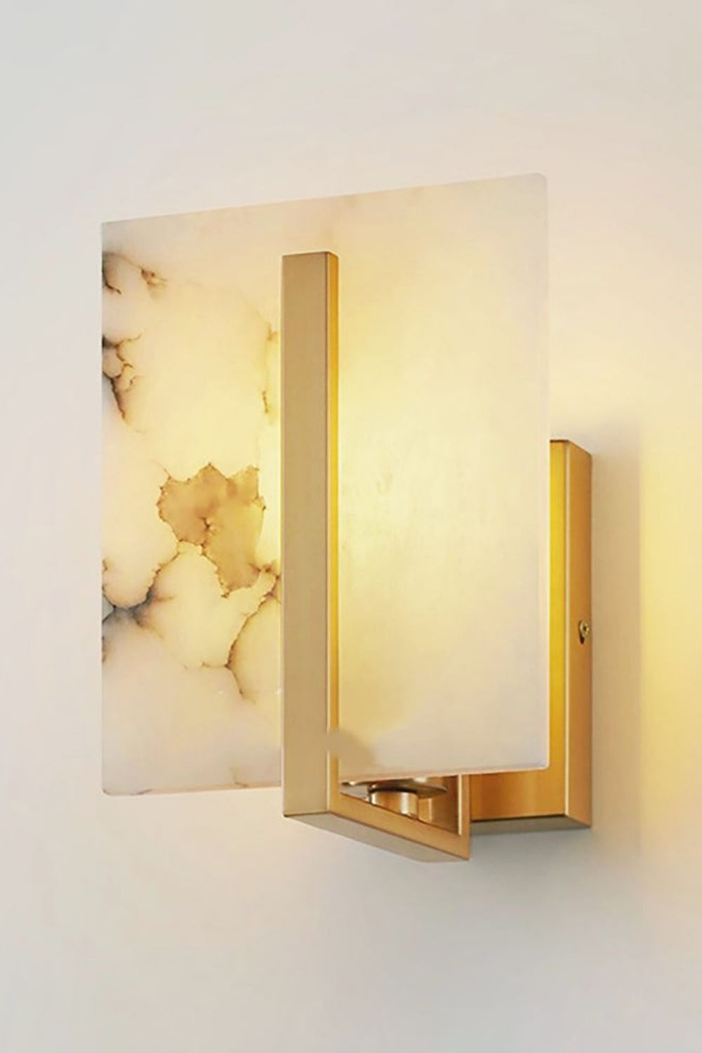 Alabaster Square Wall Sconce