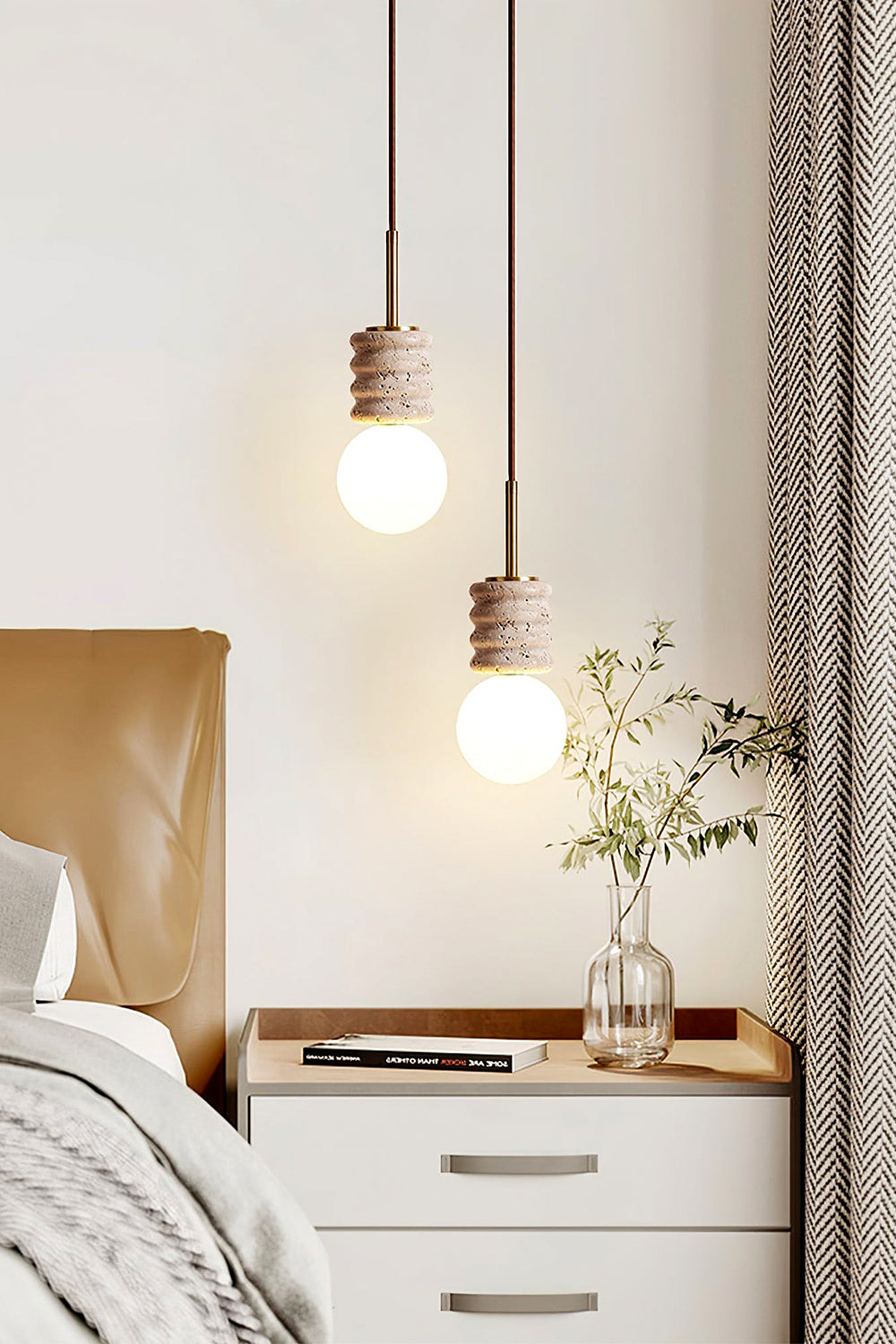 Alvia Travertine Pendant Lamp