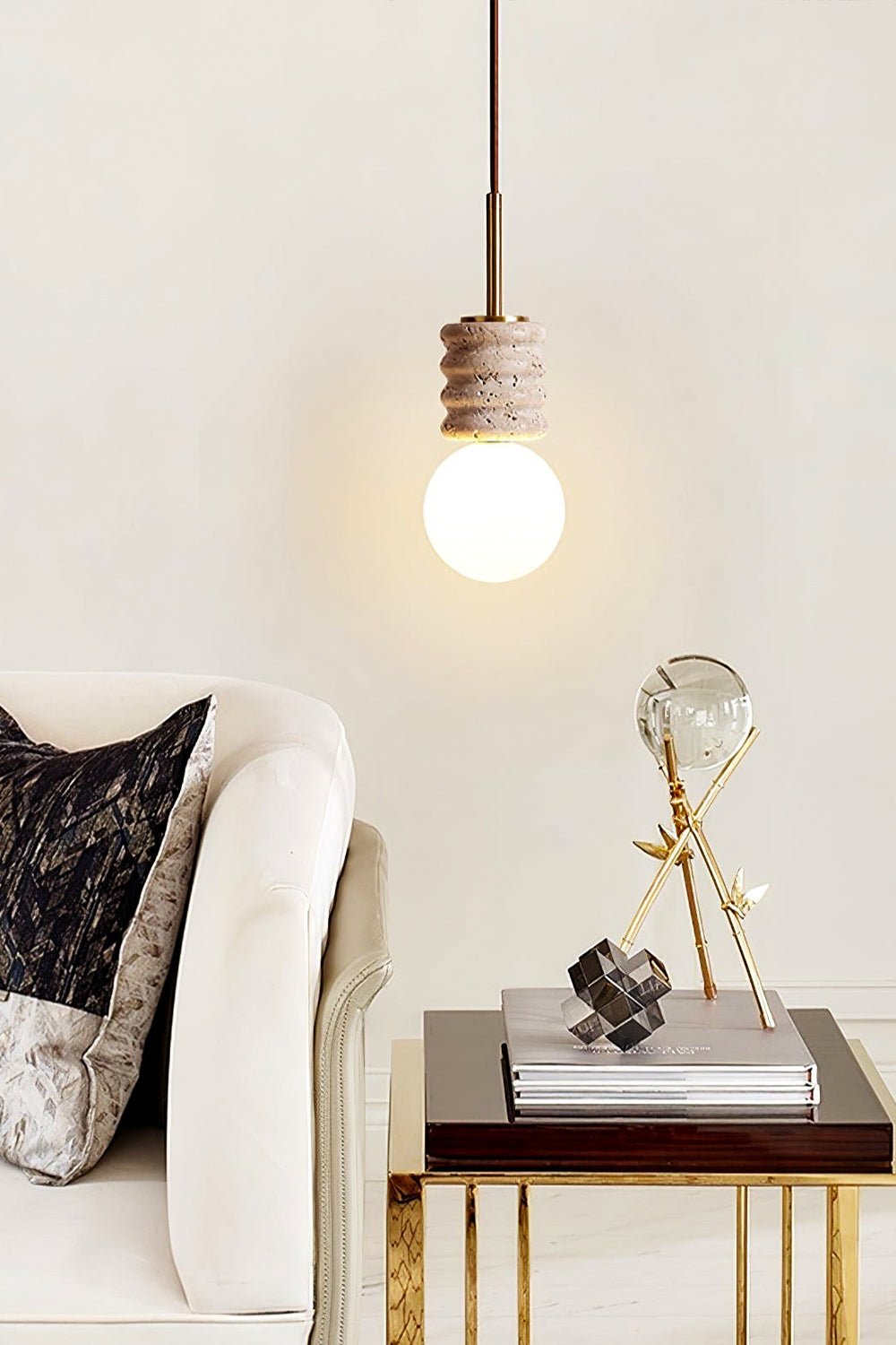 Alvia Travertine Pendant Lamp