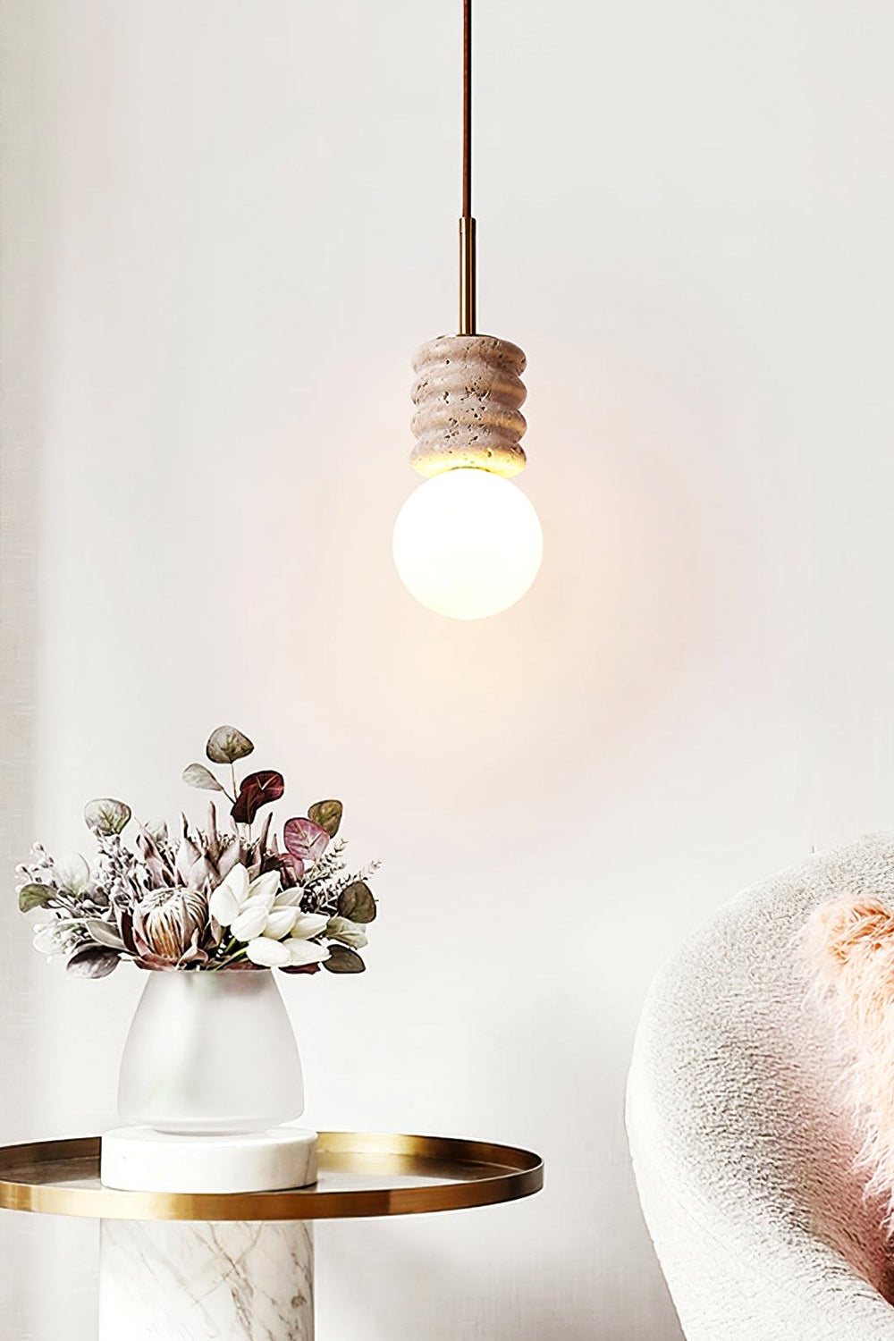 Alvia Travertine Pendant Lamp