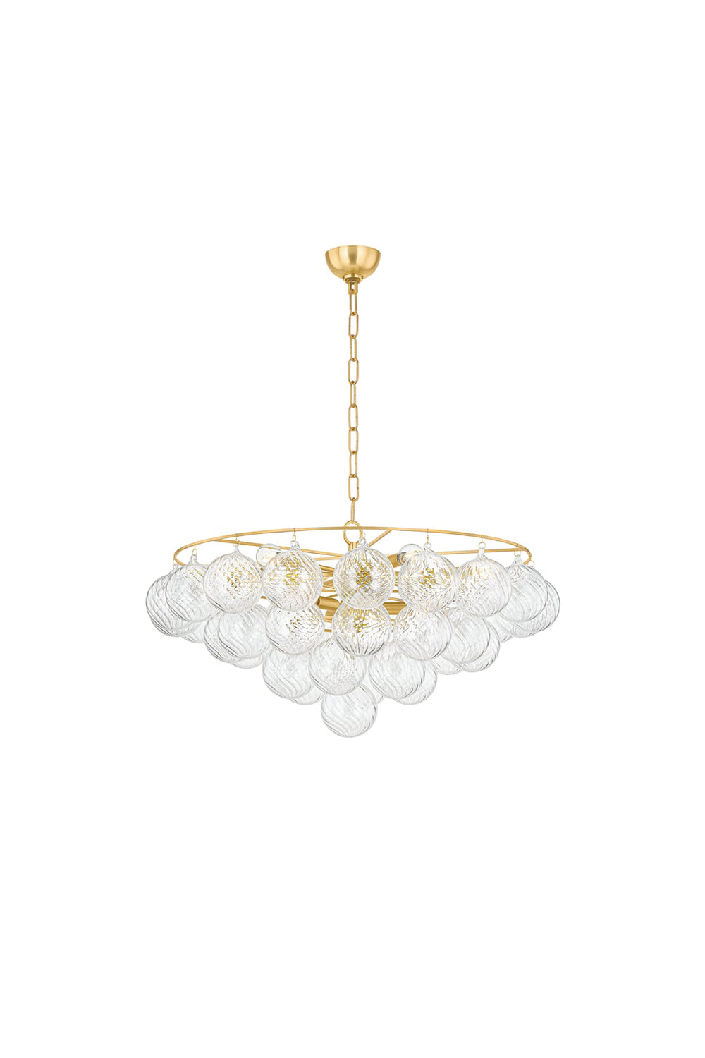 Amber Bubble Glass Chandelier