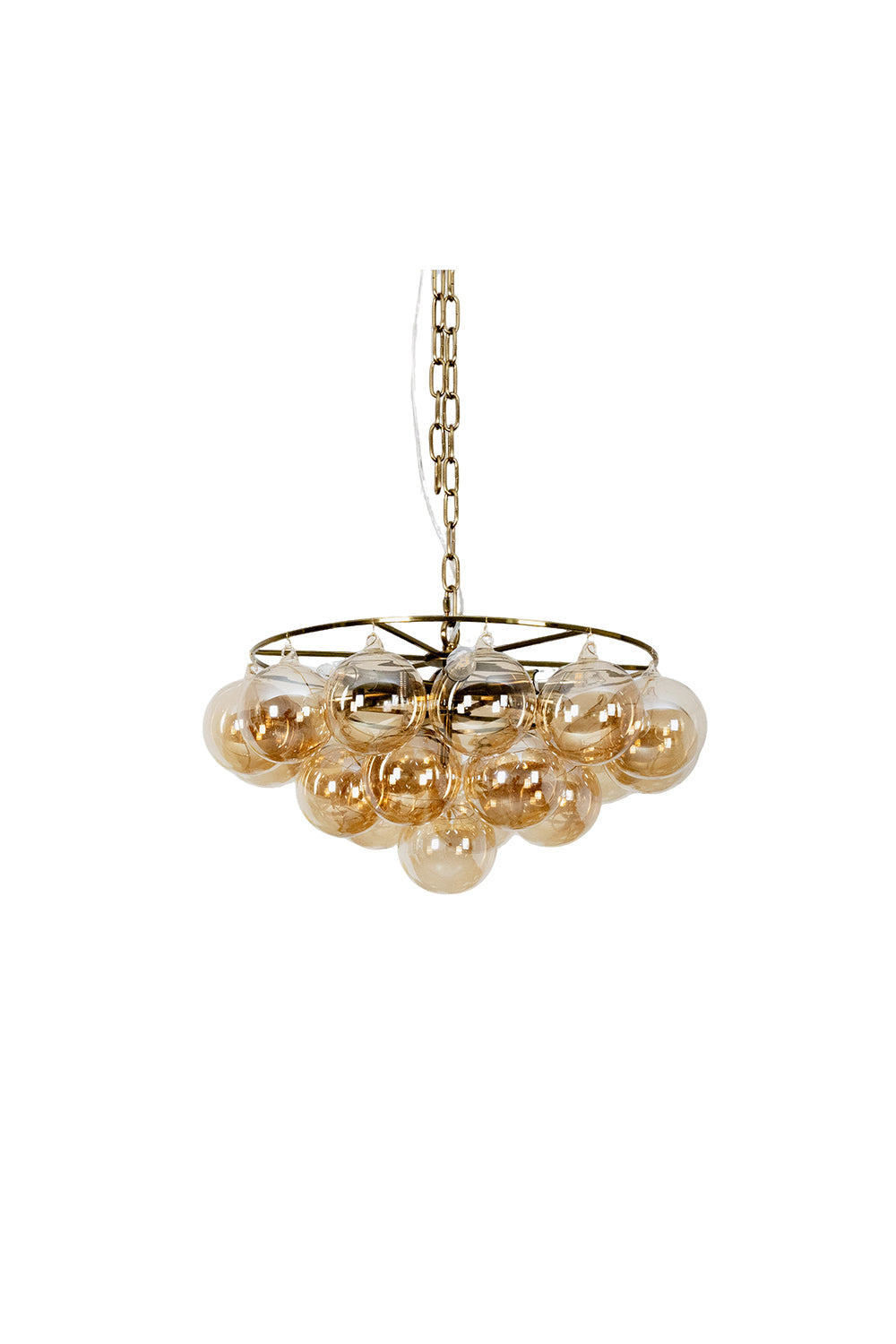 Amber Bubble Glass Chandelier