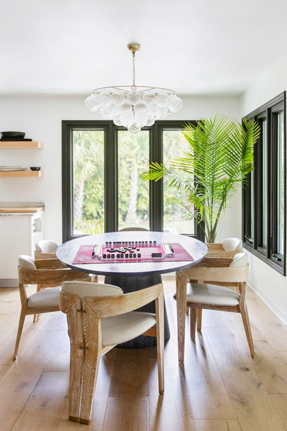 Amber Bubble Glass Chandelier