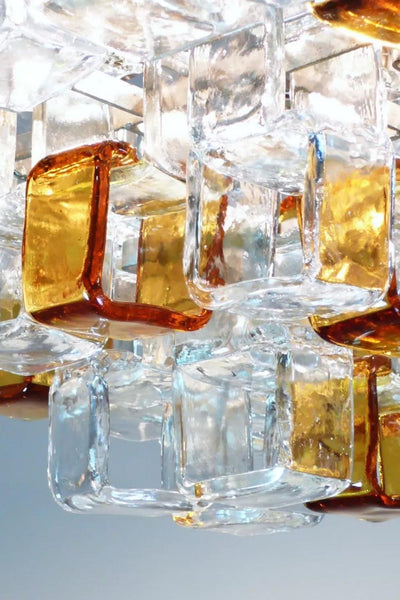 Amber & Clear Murano Chandelier