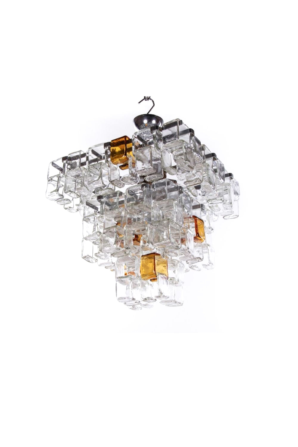 Amber & Clear Murano Chandelier