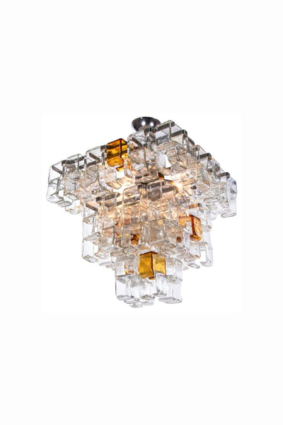 Amber & Clear Murano Chandelier