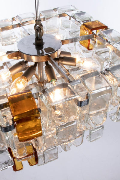 Amber & Clear Murano Chandelier