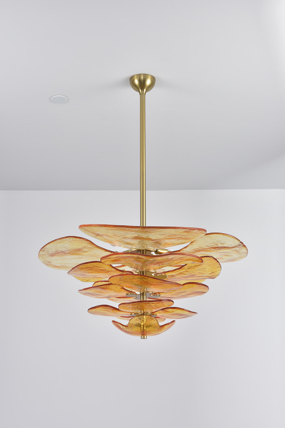 Amber Glass Chandelier