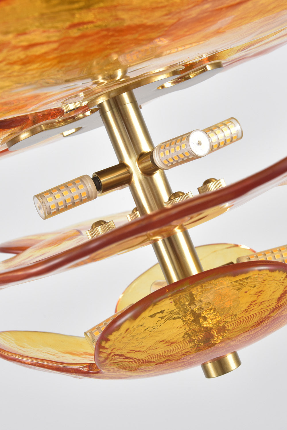 Amber Glass Chandelier