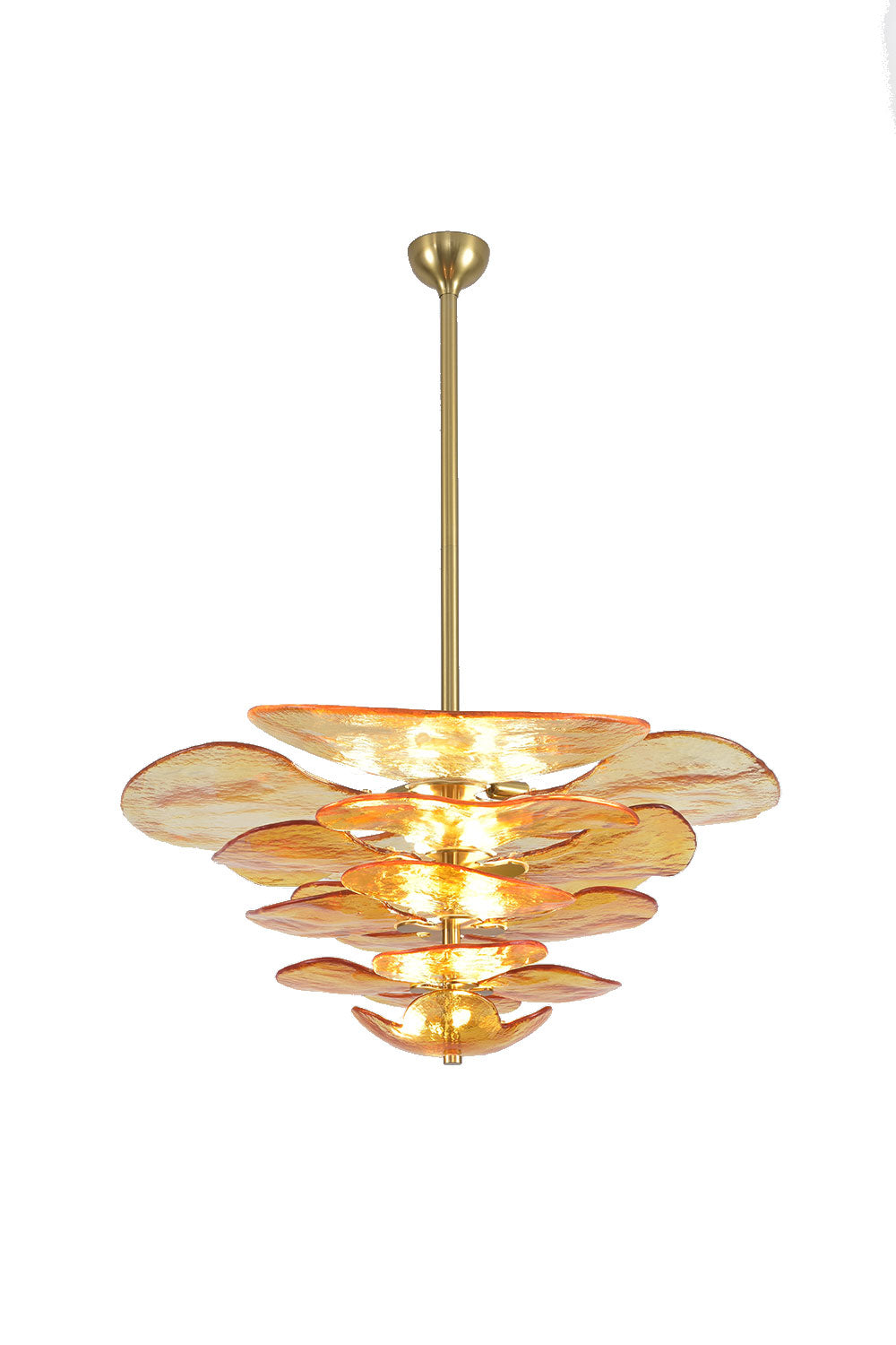 Amber Glass Chandelier