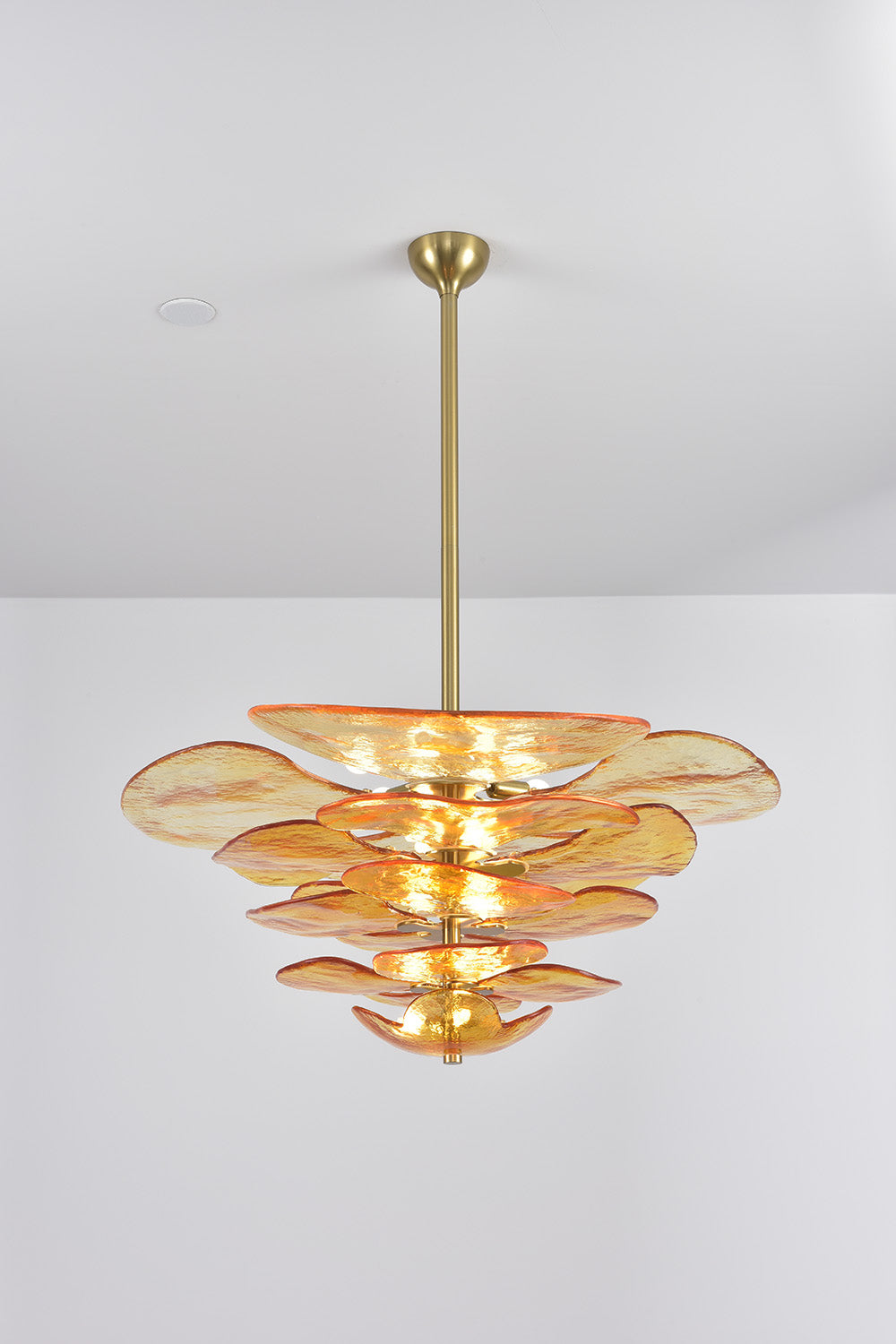 Amber Glass Chandelier