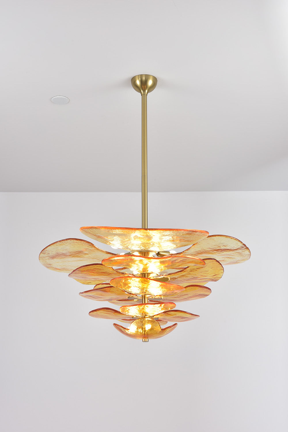 Amber Glass Chandelier