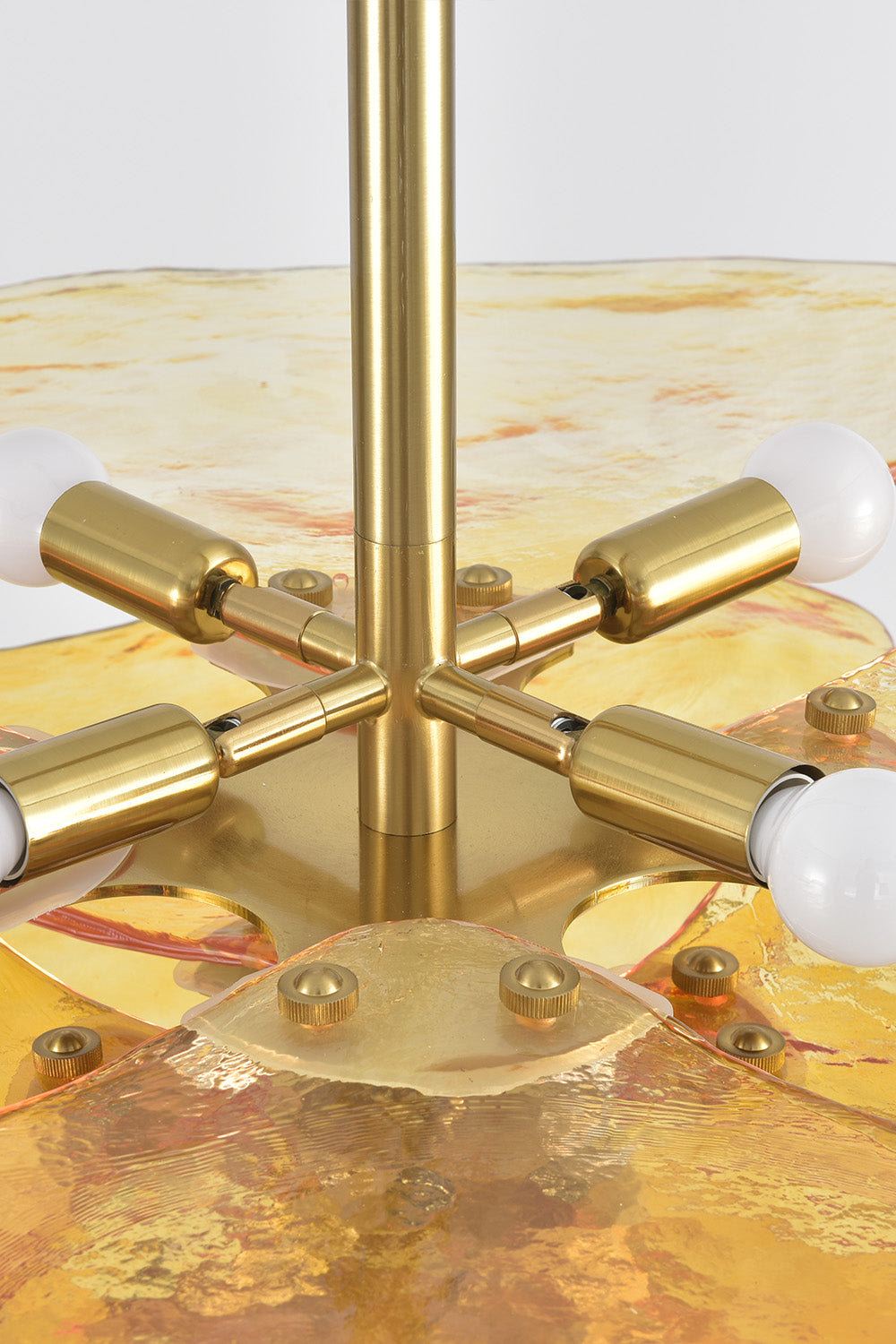 Amber Glass Chandelier