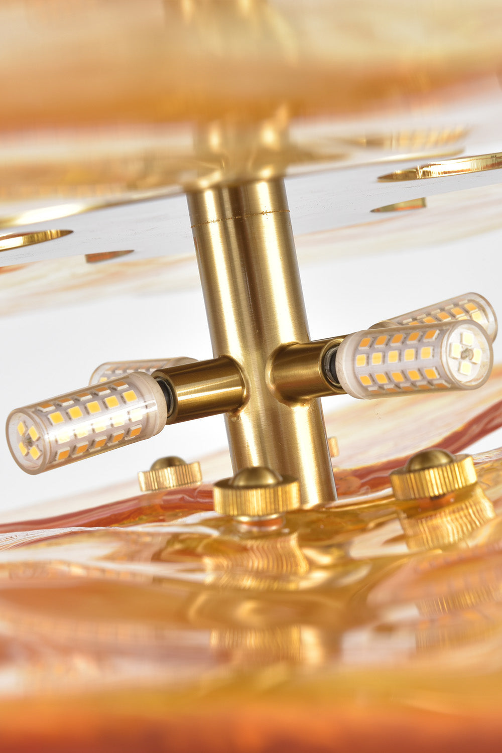 Amber Glass Chandelier