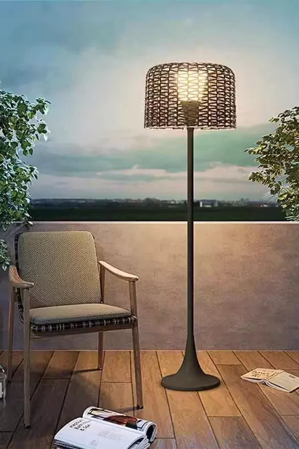 Ambient Mesh Outdoor Floor Lamp