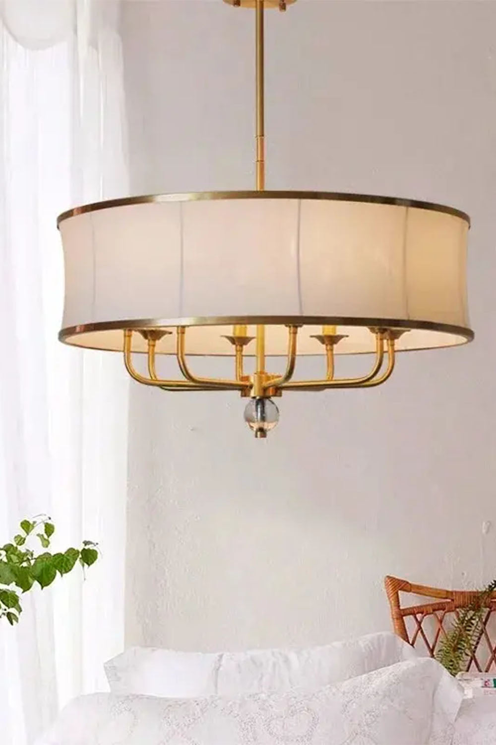 American Brass Simple Chandelier