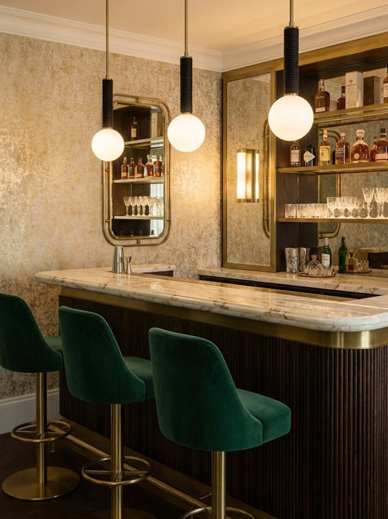 American leather Pendant Light