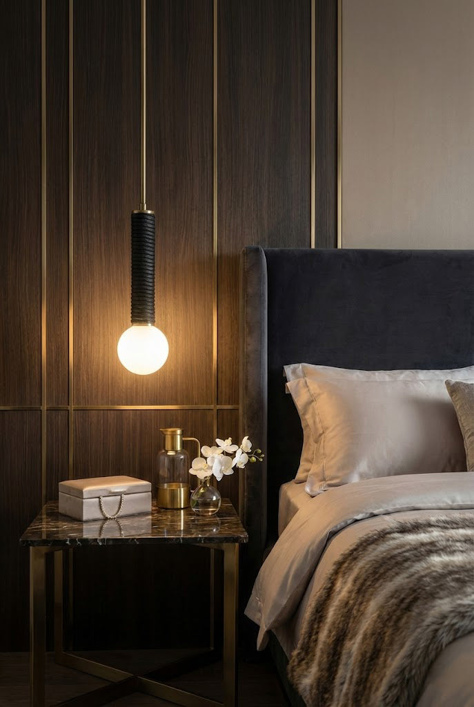 American leather Pendant Light