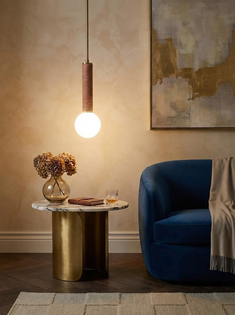 American leather Pendant Light