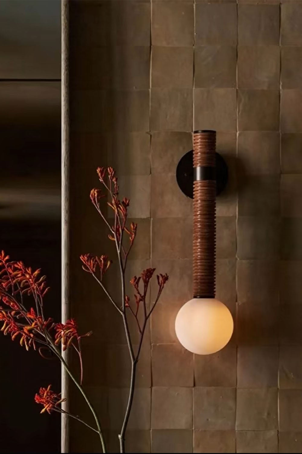 American Leather Wall Lamp
