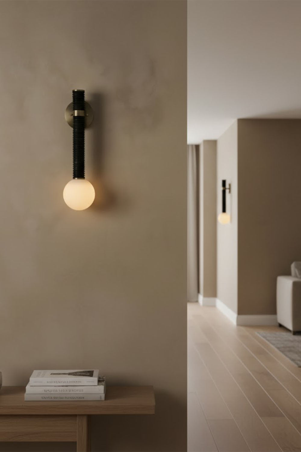 American Leather Wall Lamp