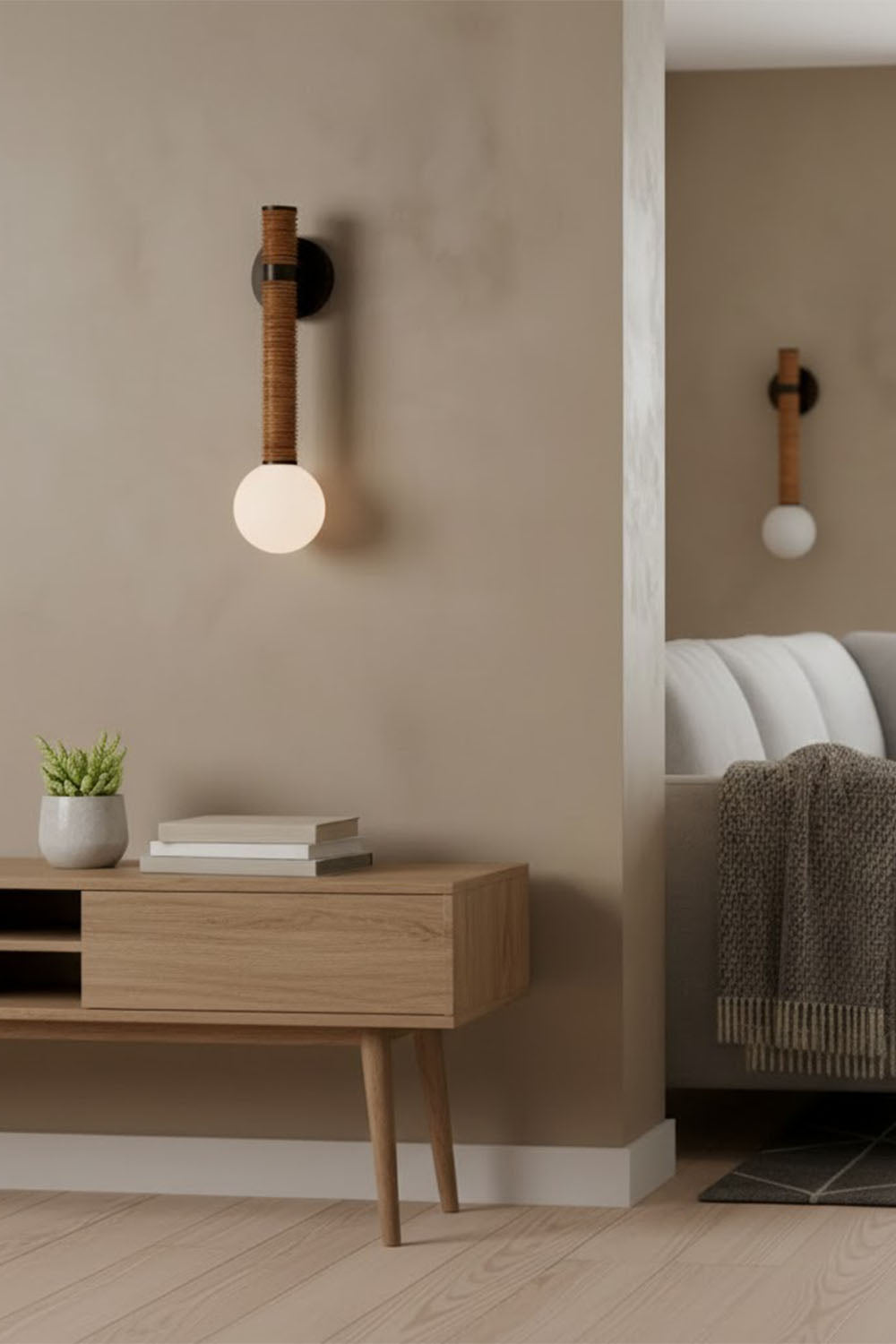 American Leather Wall Lamp