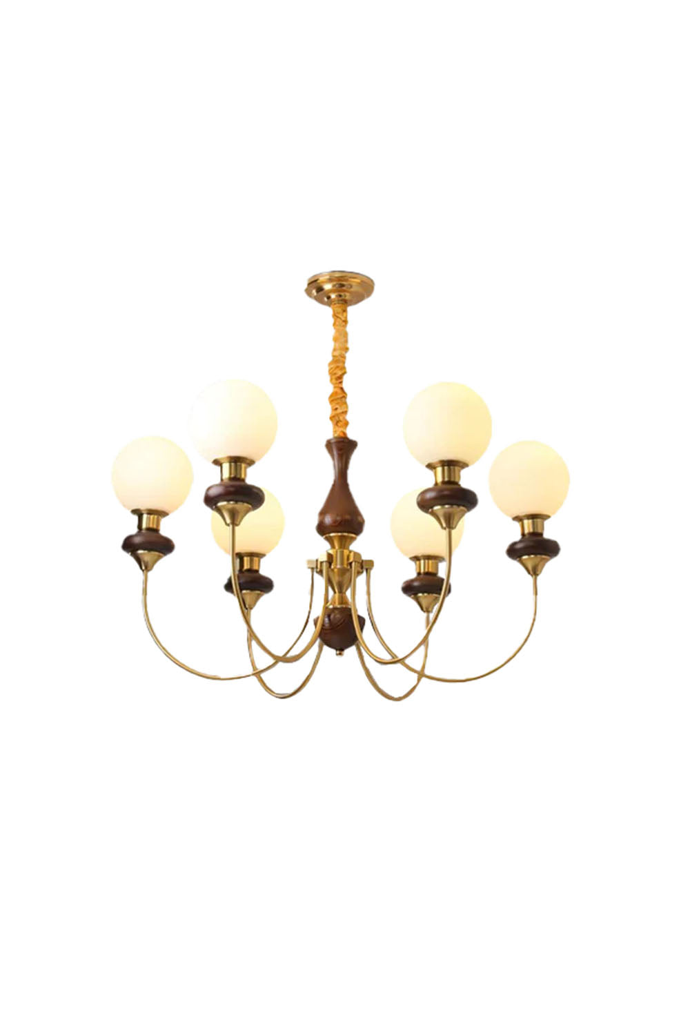 American Retro Glass Ball Chandelier