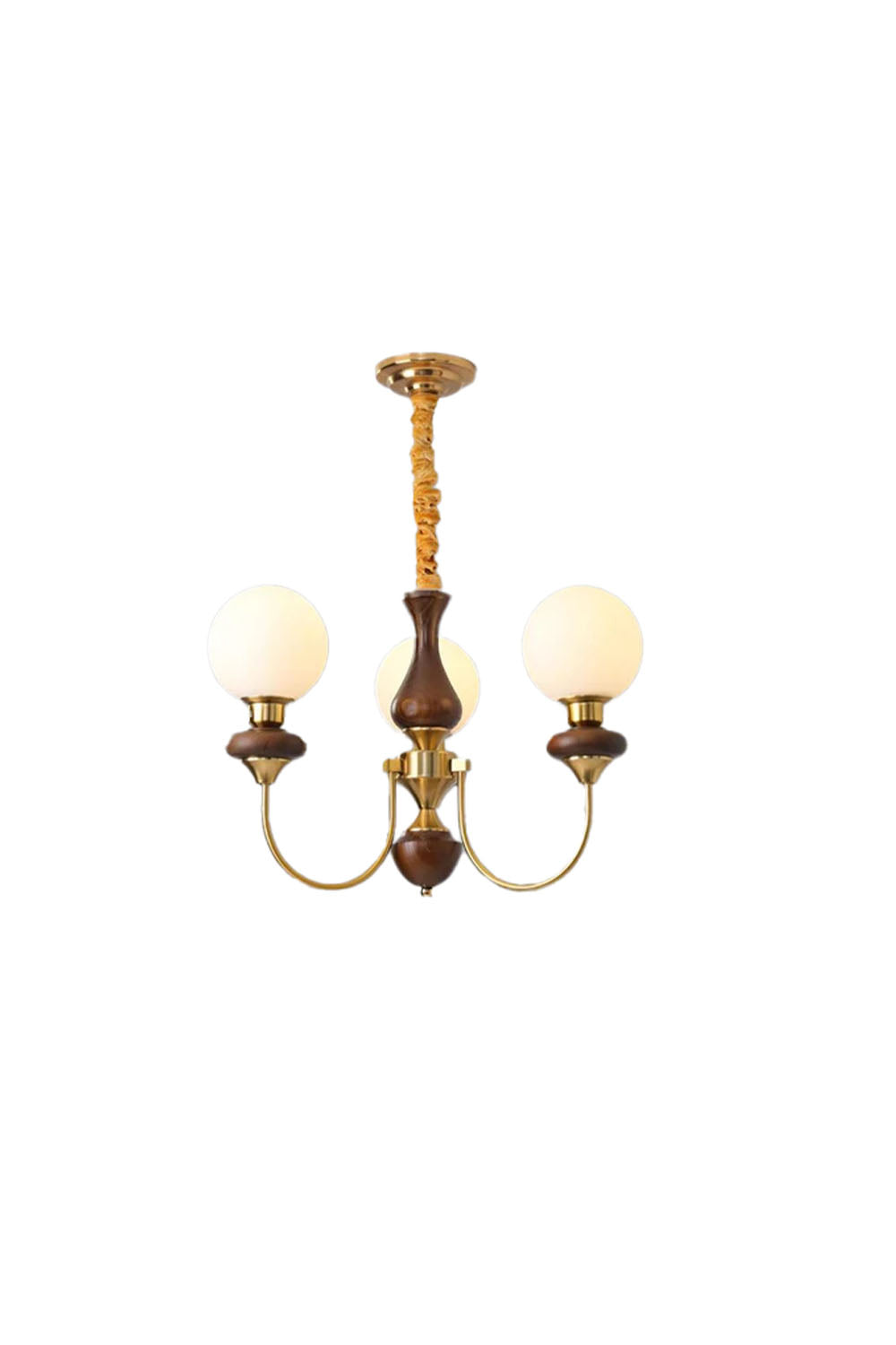 American Retro Glass Ball Chandelier