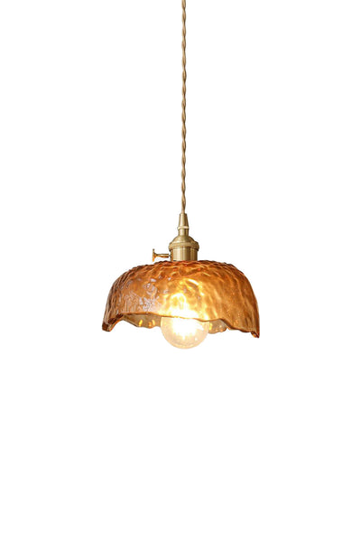 Antique Brown Glass Pendant Light