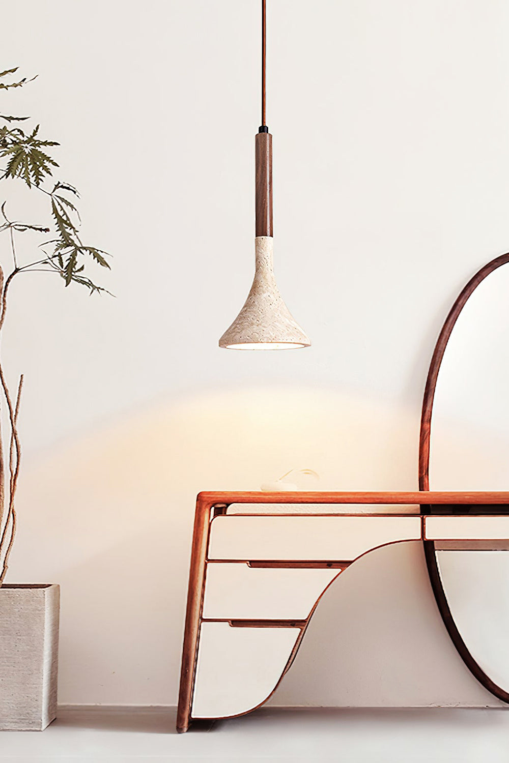 Aplomb Travertine Pendant Lamp