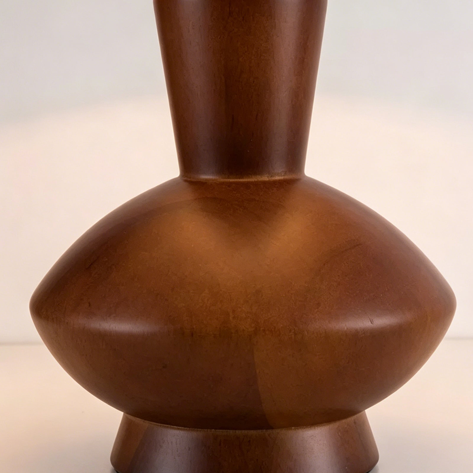 Sculptural Walnut-Tone Base