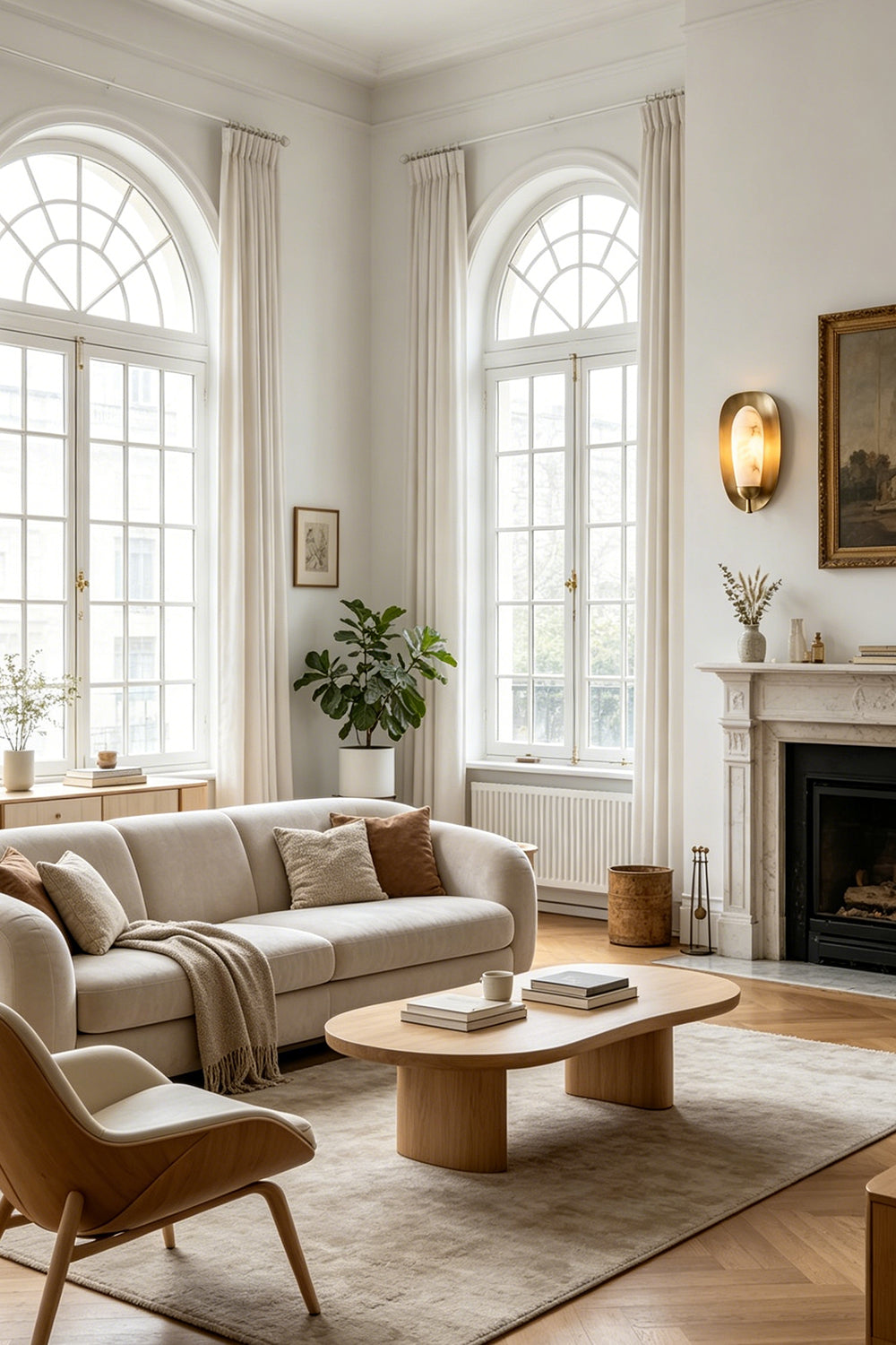 Arc Shield Alabaster Wall lamp for Living room | Samu  Lamp