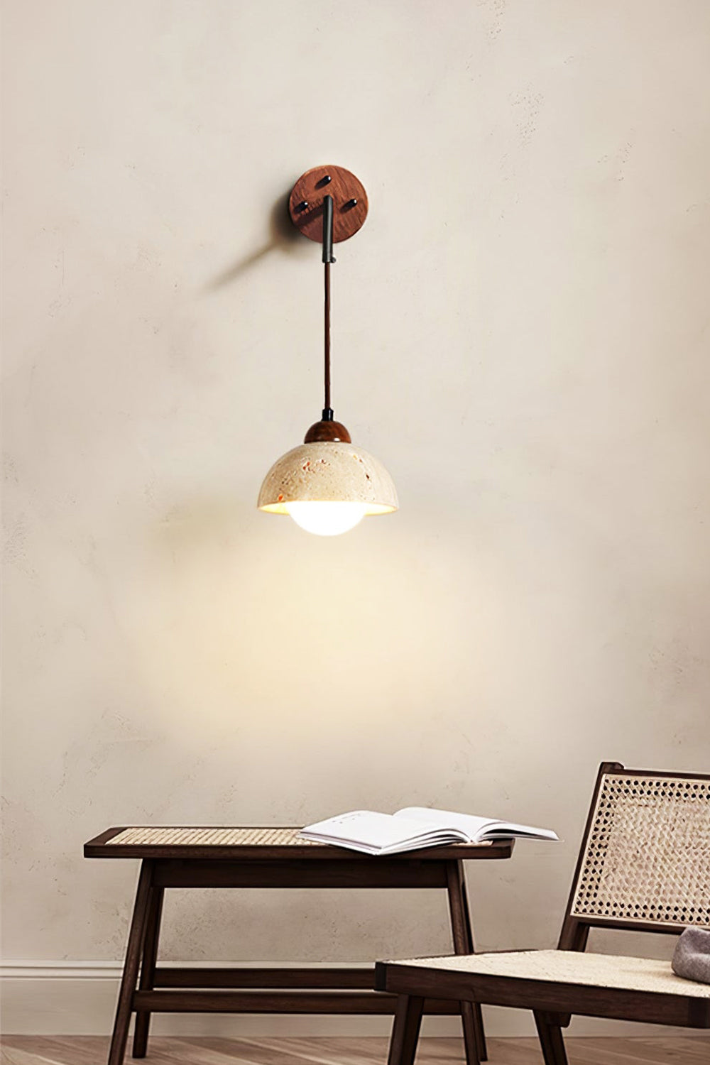 Arched Travertine Wall Light