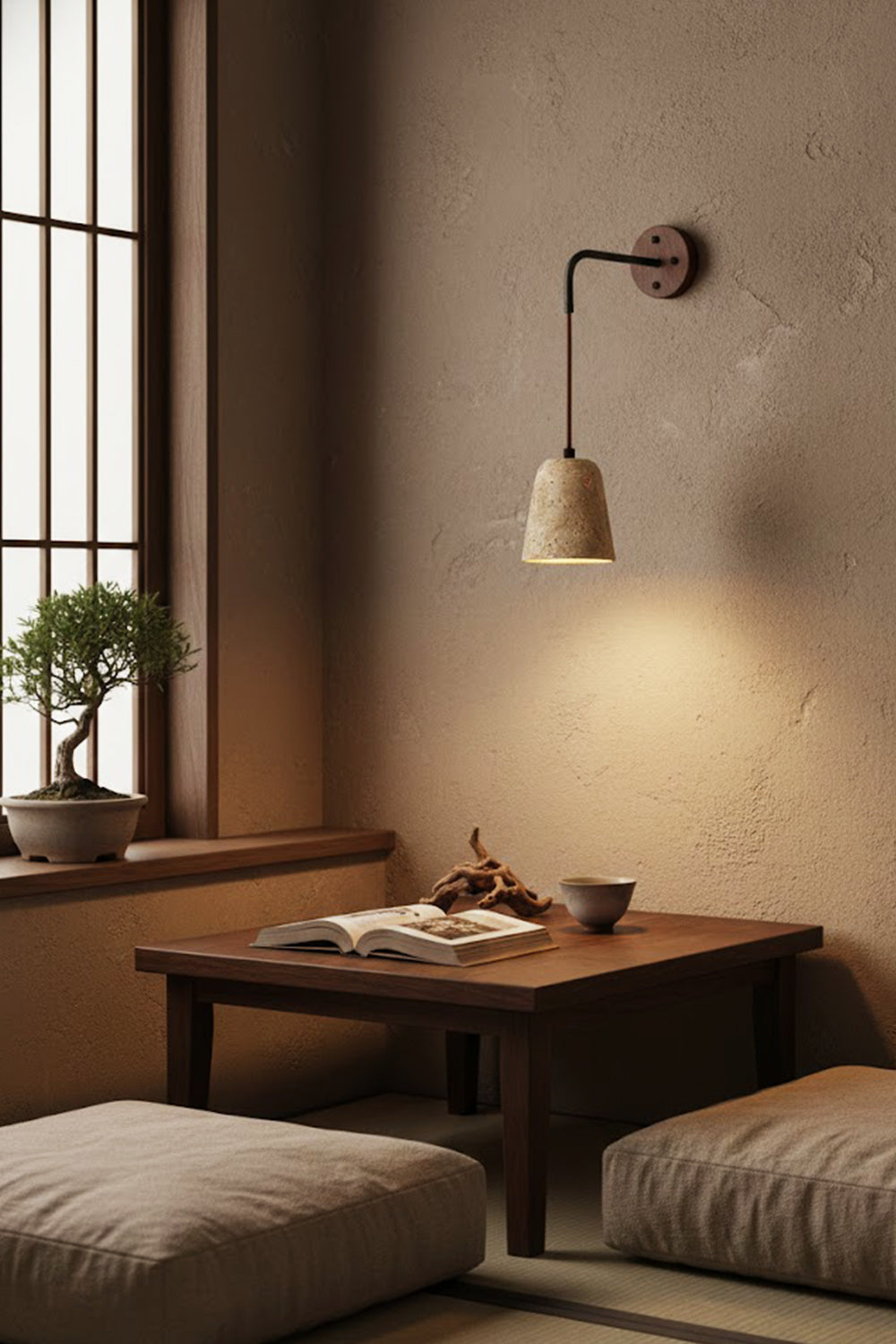 Arched Travertine Wall Light