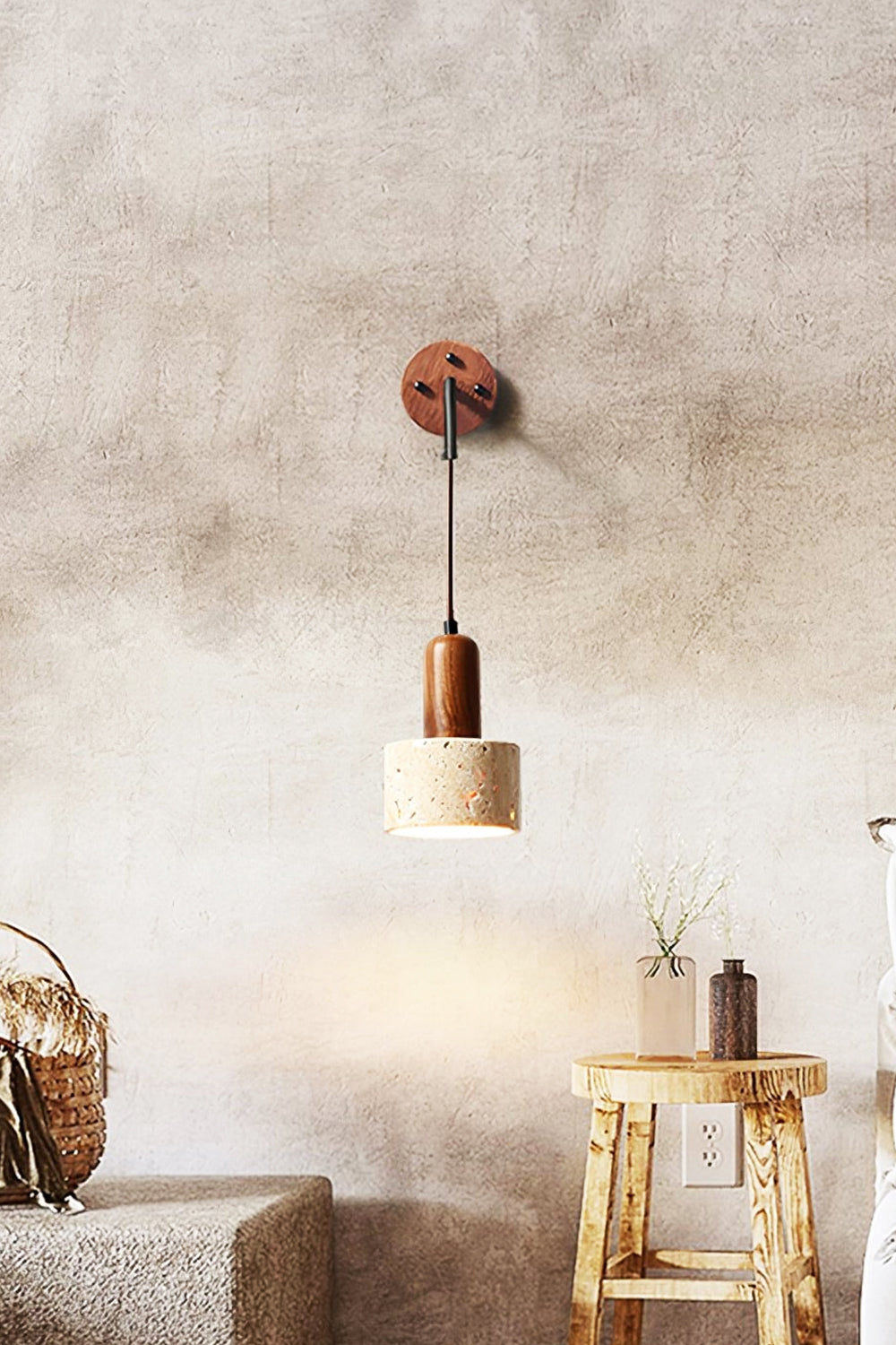 Arched Travertine Wall Light