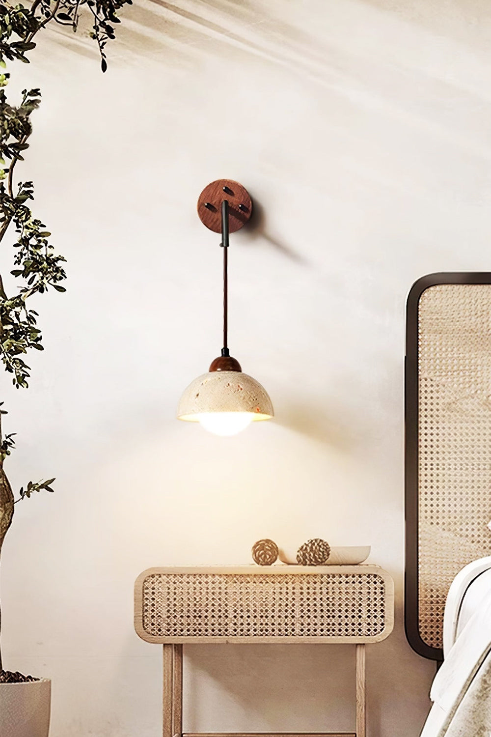 Arched Travertine Wall Light