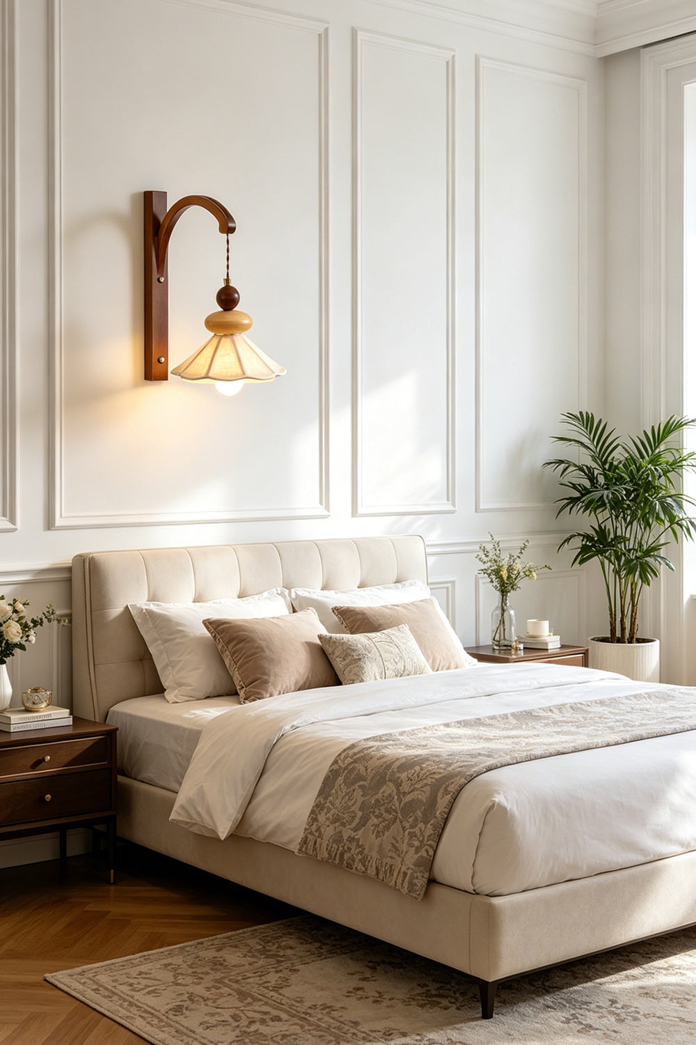 Arcus Timber Sconce | Bedroom | Samu  Lamp