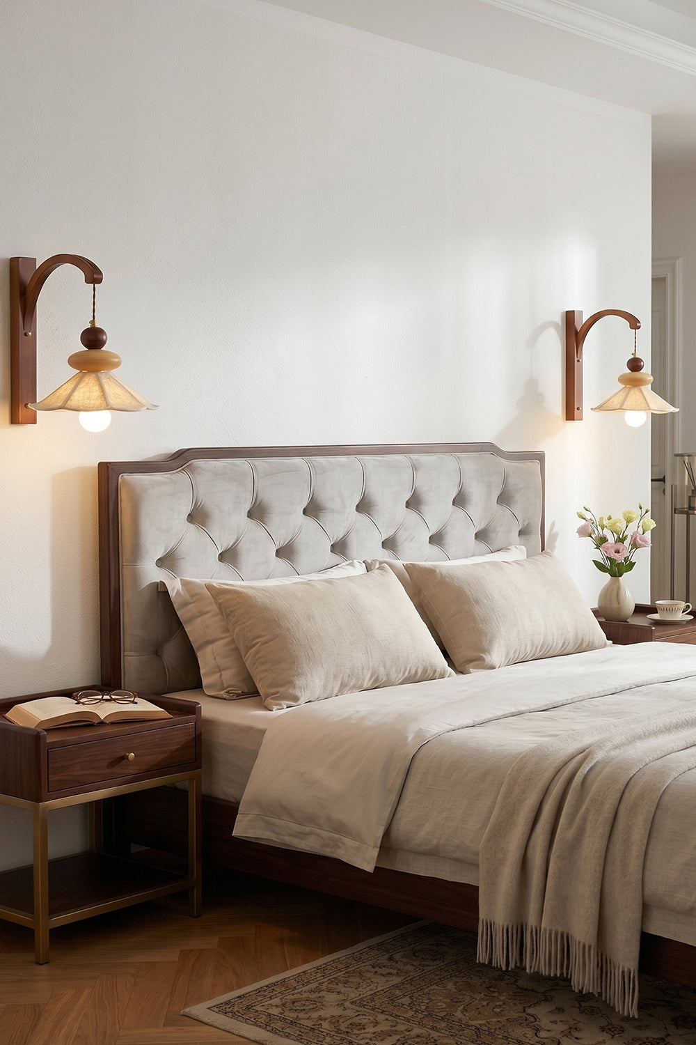 Arcus Timber Sconce | Bedroom | Samu  Lamp