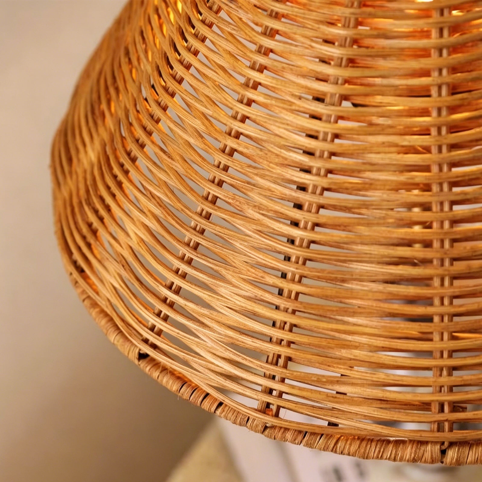 Woven Conical Rattan Shade