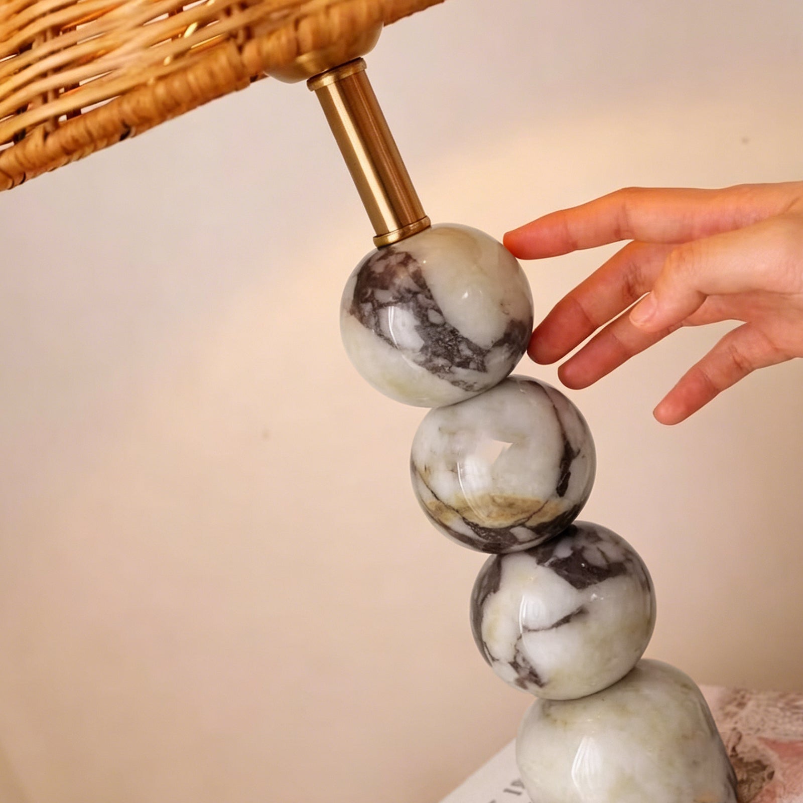 Stacked Marble Totem Base