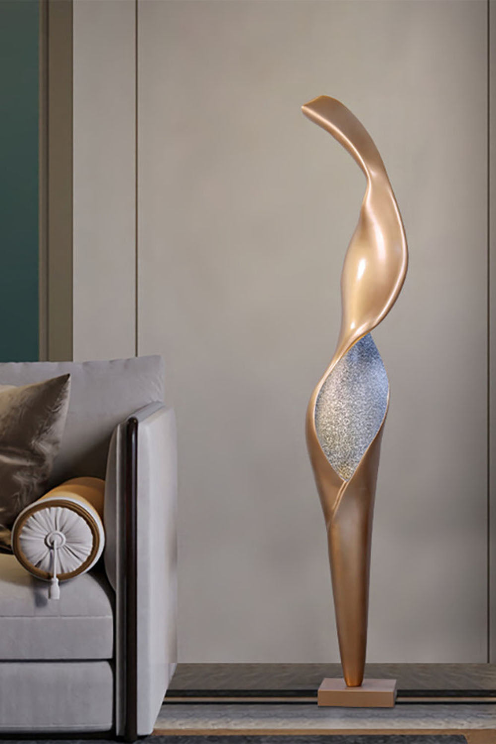 Art Torch Sculpture Floor Lamp