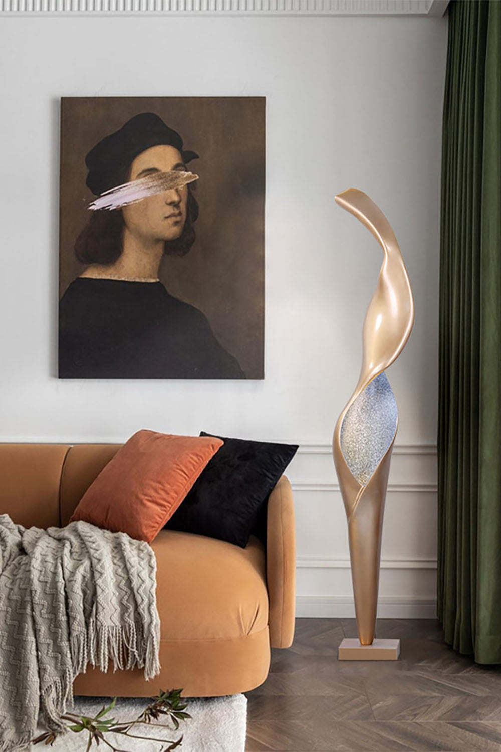 Art Torch Sculpture Floor Lamp