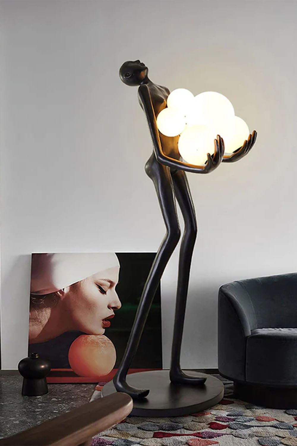 Artistic Figure Hug Floor Lamp