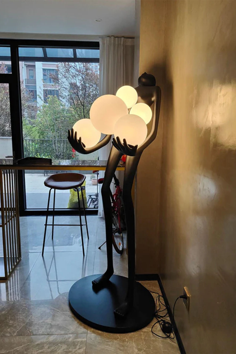Artistic Figure Hug Floor Lamp